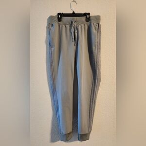 Adidas Women’s Silver Grey Side Stripes Joggers size Medium